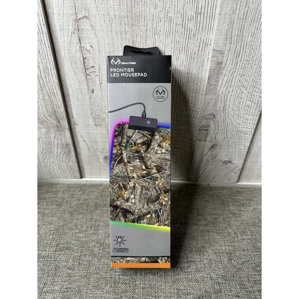 Realtree Gaming Mouse Pad 13 LED Light Modes Anti Slip Base Camo w/ USB Cable